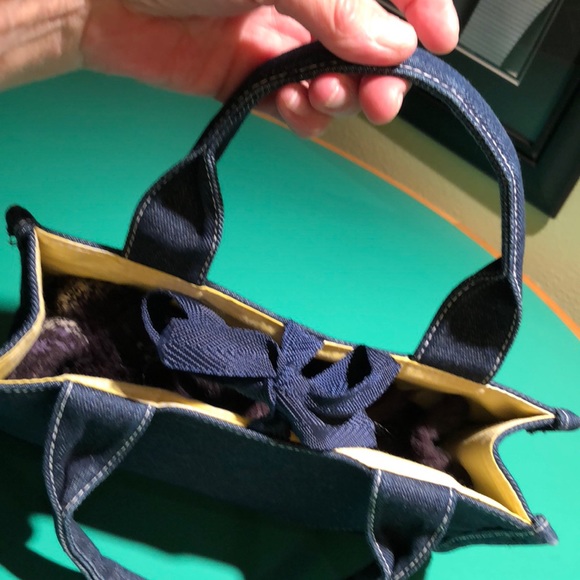 Georgio Beverly Hills Denim Satchel Handbag - Picture 2 of 6